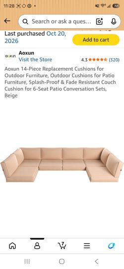 Patio furniture replacement cushions