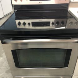 5 Burner Stainless Glass Top Stove