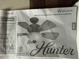 New - Hunter Watson ceiling fan
