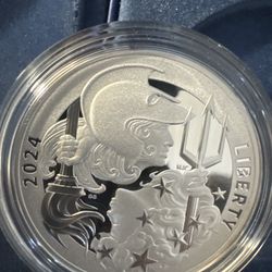 #62 2024 Liberty & Britannia Silver Medal – First U.S. Mint & Royal Mint Collaboration – 1 oz .999 Fine Silver – Historic Release w/ Box & COA 