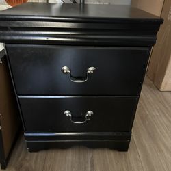 Black Dresser And End Table 