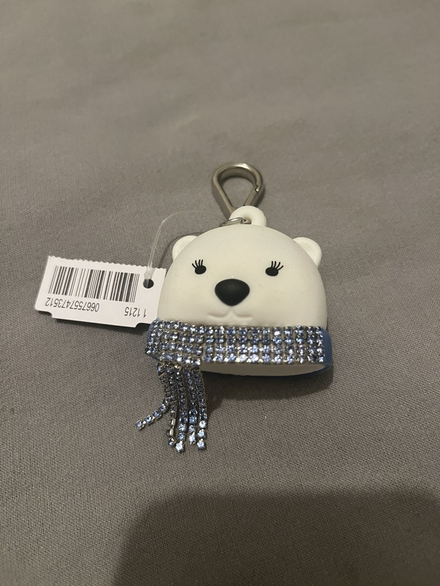 Bath and Body Works POLAR BEAR w Blue Bling Scarf Pocket *Bac Holder