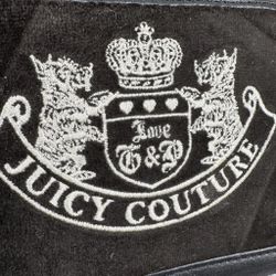 Vintage Y2K Juicy Couture Velour Velvet Wallet Credit Card Slots Leather Heart