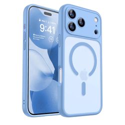 Magnetic Compatible with iPhone 17 Pro Case, Upgraded [Full Camera Protection] [Compatible with Magsafe] [Translucent Matte] Shockproof Protective Pho