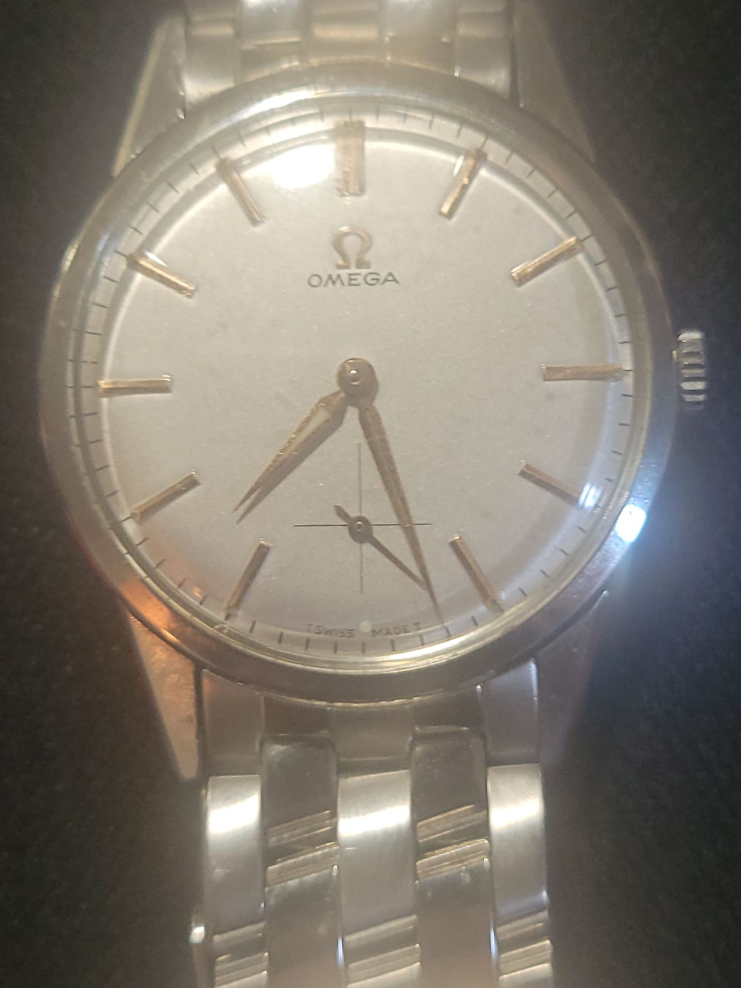 Vintage wind up omega wristwatch