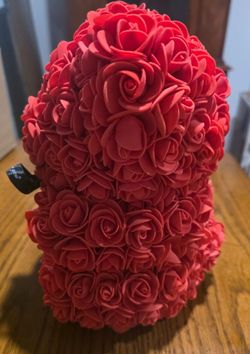 Always & Forever Red Foam Rose Bear with Ribbon