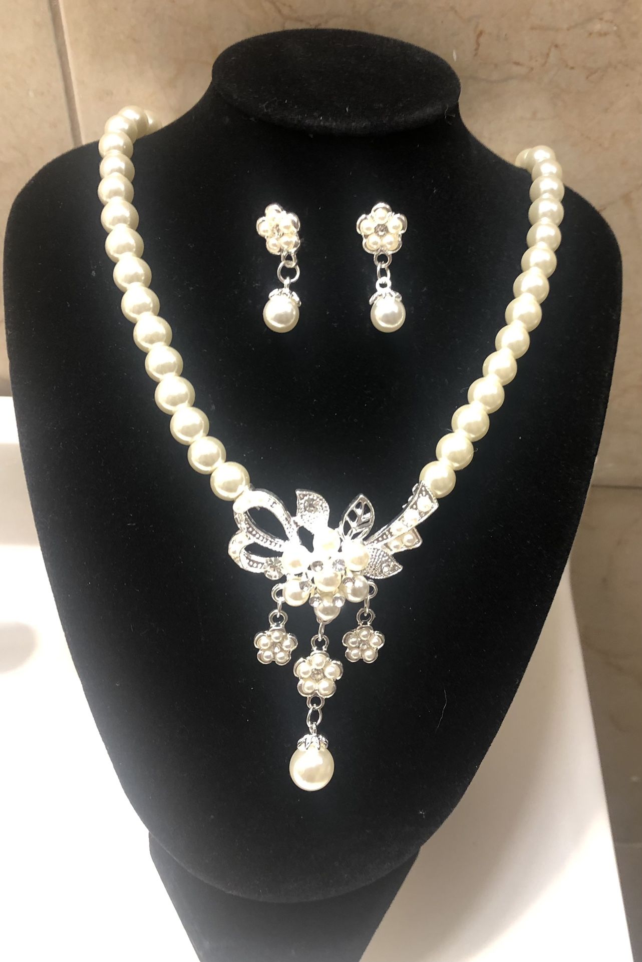 Bridal Natural Pearl Jewelry Set