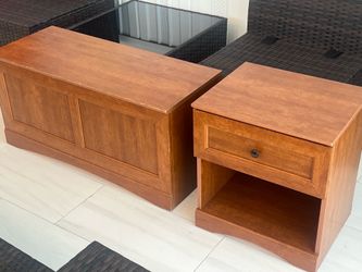 Night stand and bench