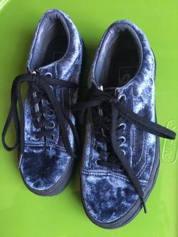 Blue velvet hot sale vans for sale