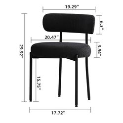 Black Boucle Dining Chairs 6