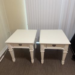  2 End Tables White - $60