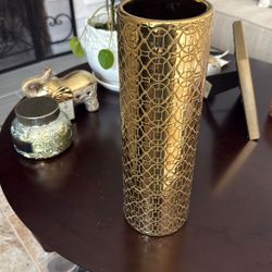 Gold Flower Vase