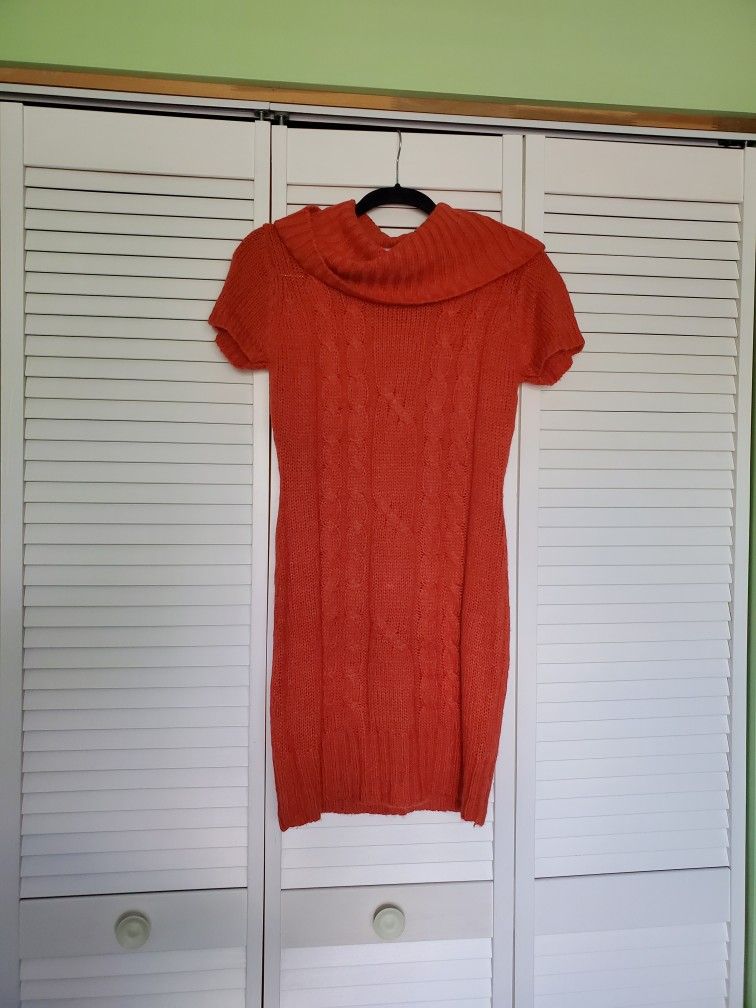 Y2k Short Sleeve Sweater Dress