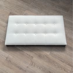 White Tufted Button Twin XL Headboard  