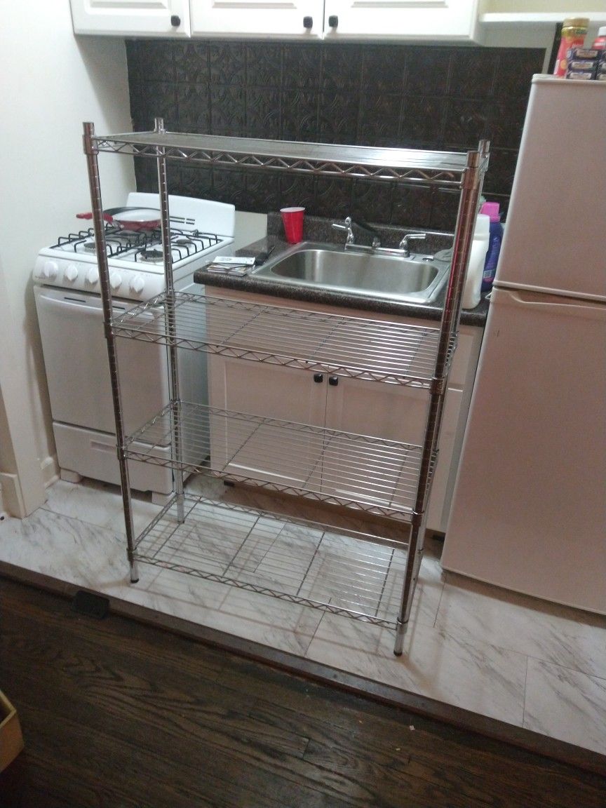 To Identical Stainless Wire Rack Shelves
