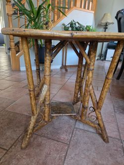 19th Century English Bamboo Square Occasional Table