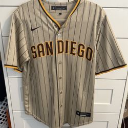 Padres Alternate Brown Pinstripe Jersey - Medium