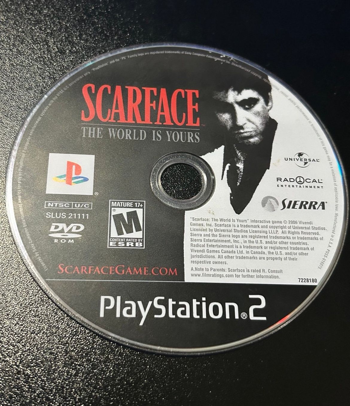 Scarface Black Label Ps2