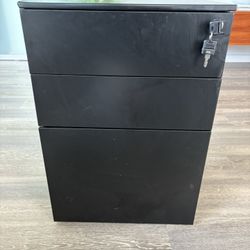 3 Drawer Filing Cabinet With Lock