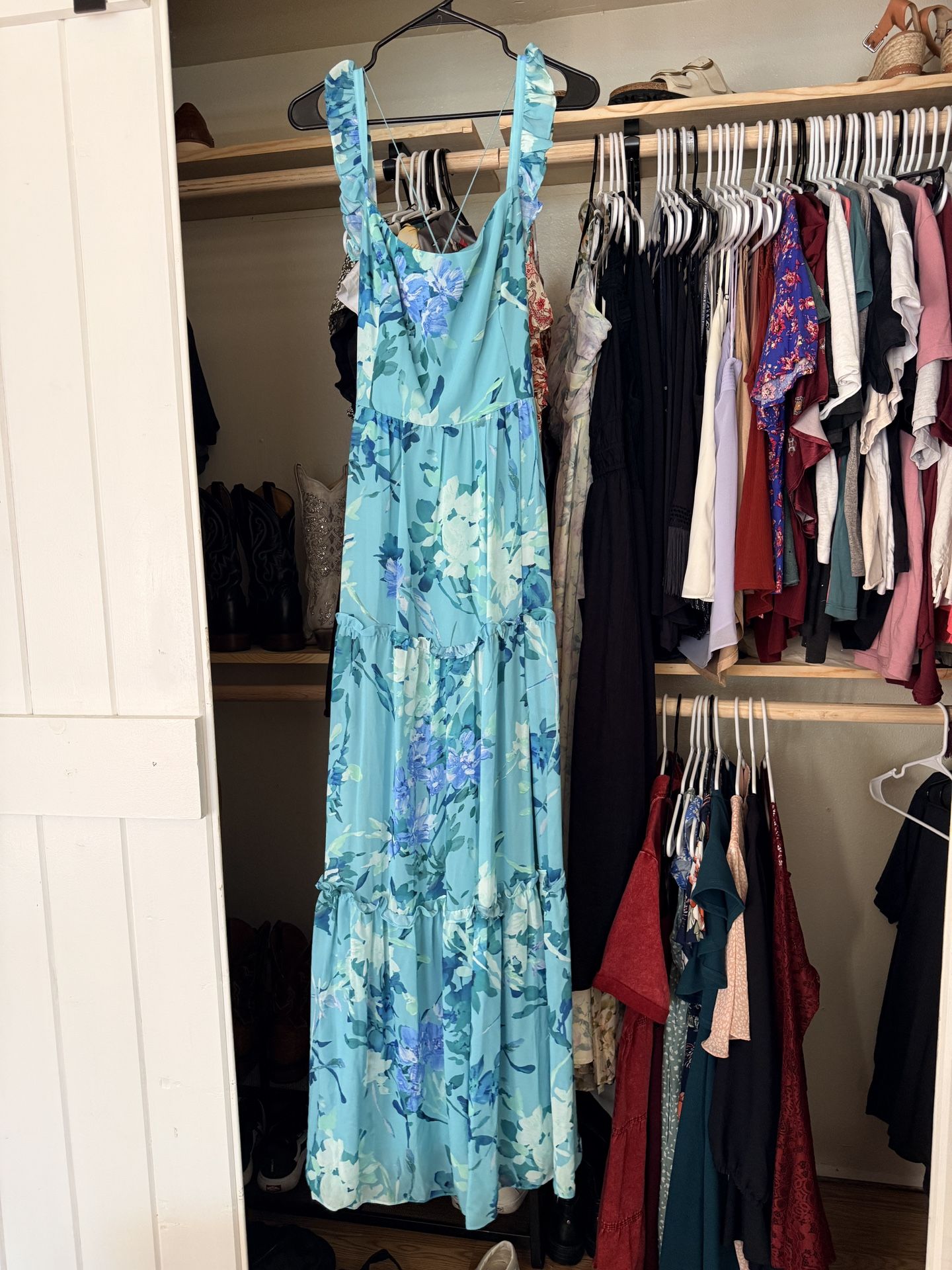 Adrianna Papell Chiffon Ruffle Dress