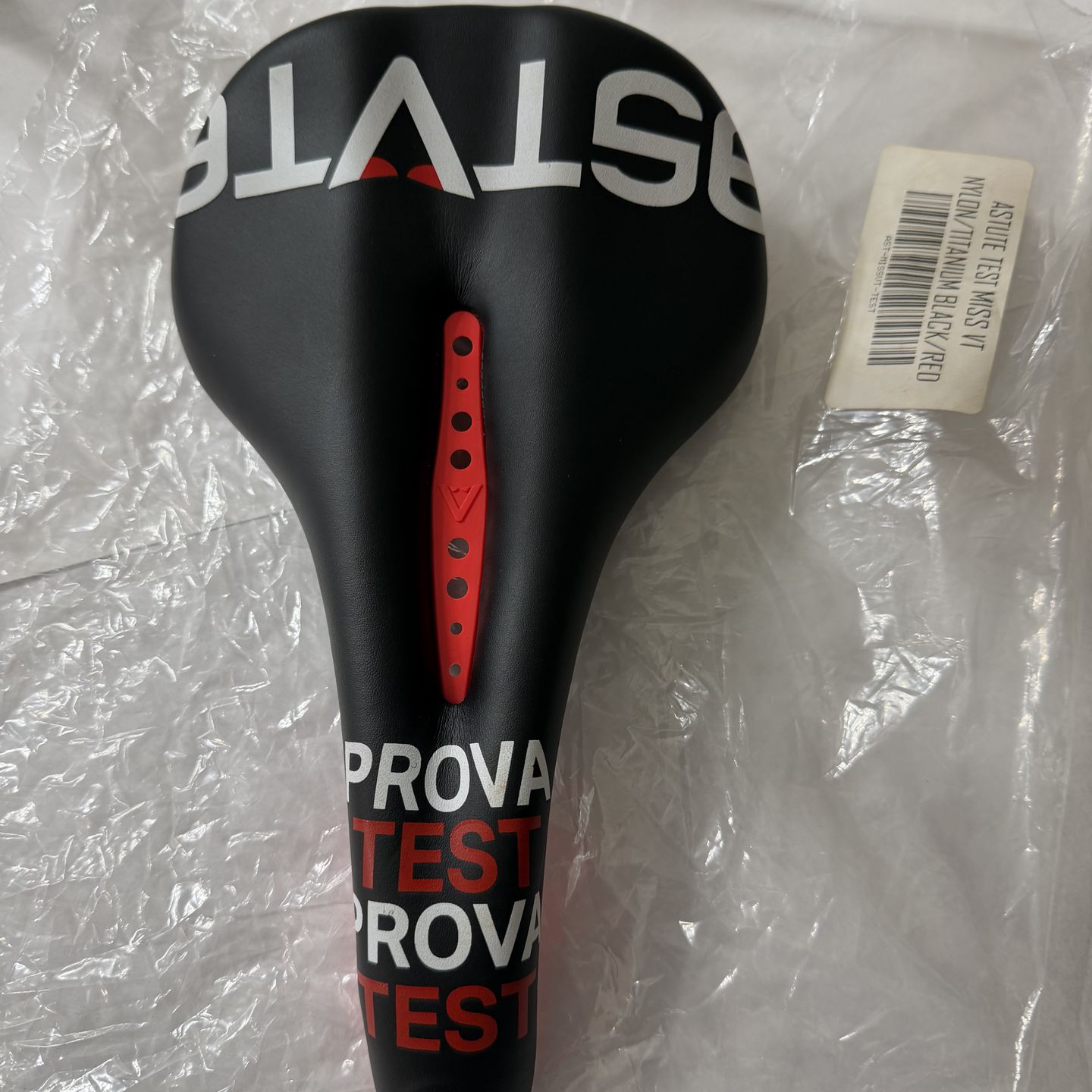 Astute MISS LINE, Pro, bicycle seat SADDLE 145mm W. x 250mm L. Black/Pink Titan V rails ( Made in Italy ) (1) for $10 or (2) for $18.
