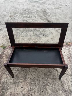 Glass Top Shadow Box Accent / Coffee Table