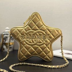 Chanel Star CC Crossbody Gold Metallic Lambskin