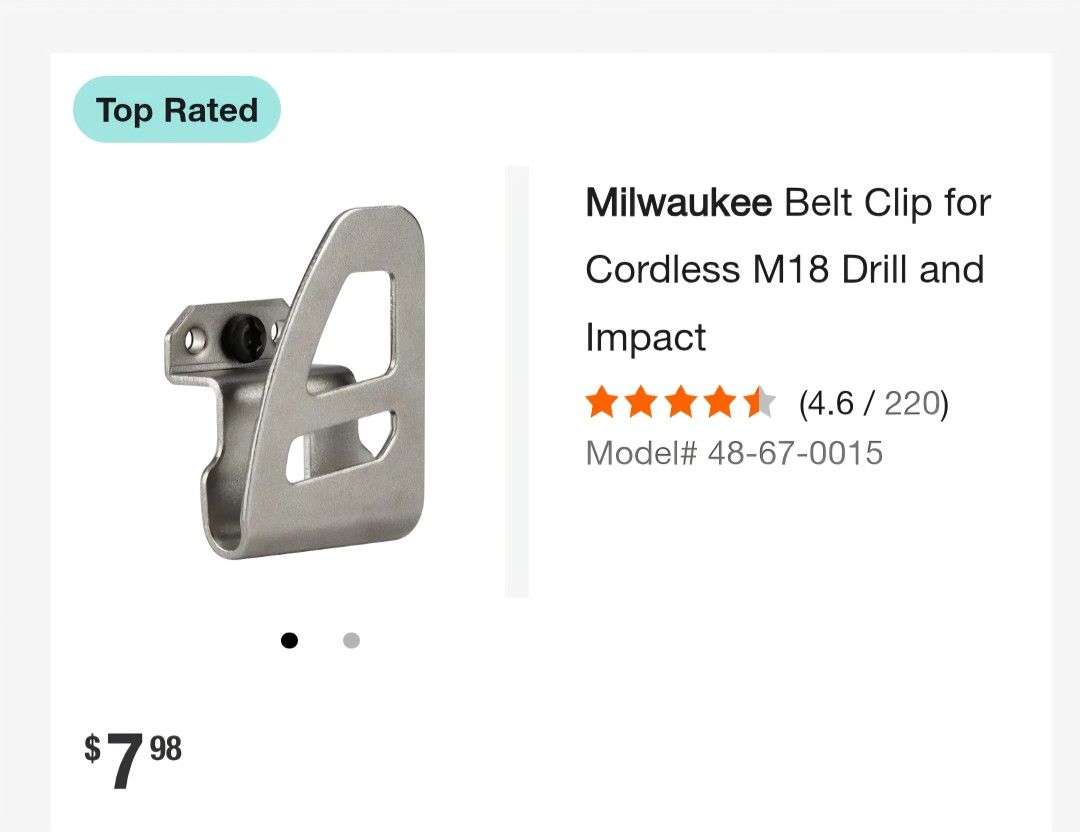 Milwaukee Powertool Belt Clips