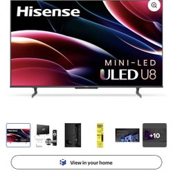 Hisense 4K U8H mini LED. 120Hz.