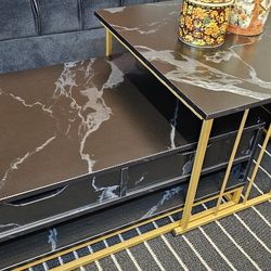 Nesting Table With Drawers