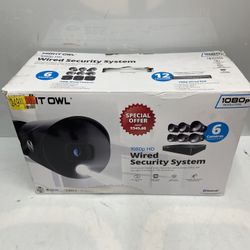 12 Channel DVR Security System with 1TB Hard Drive and 6 Wired 1080p Deterrence Cameras