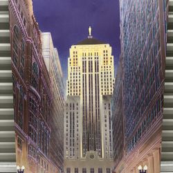 CB2 LMTD Edition Art “Chicago Board of Trade Building” Print Impression 48x36