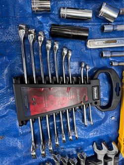 Craftsman + Duralast 18pc Metric Combination Wrench Lot - 2 Racks