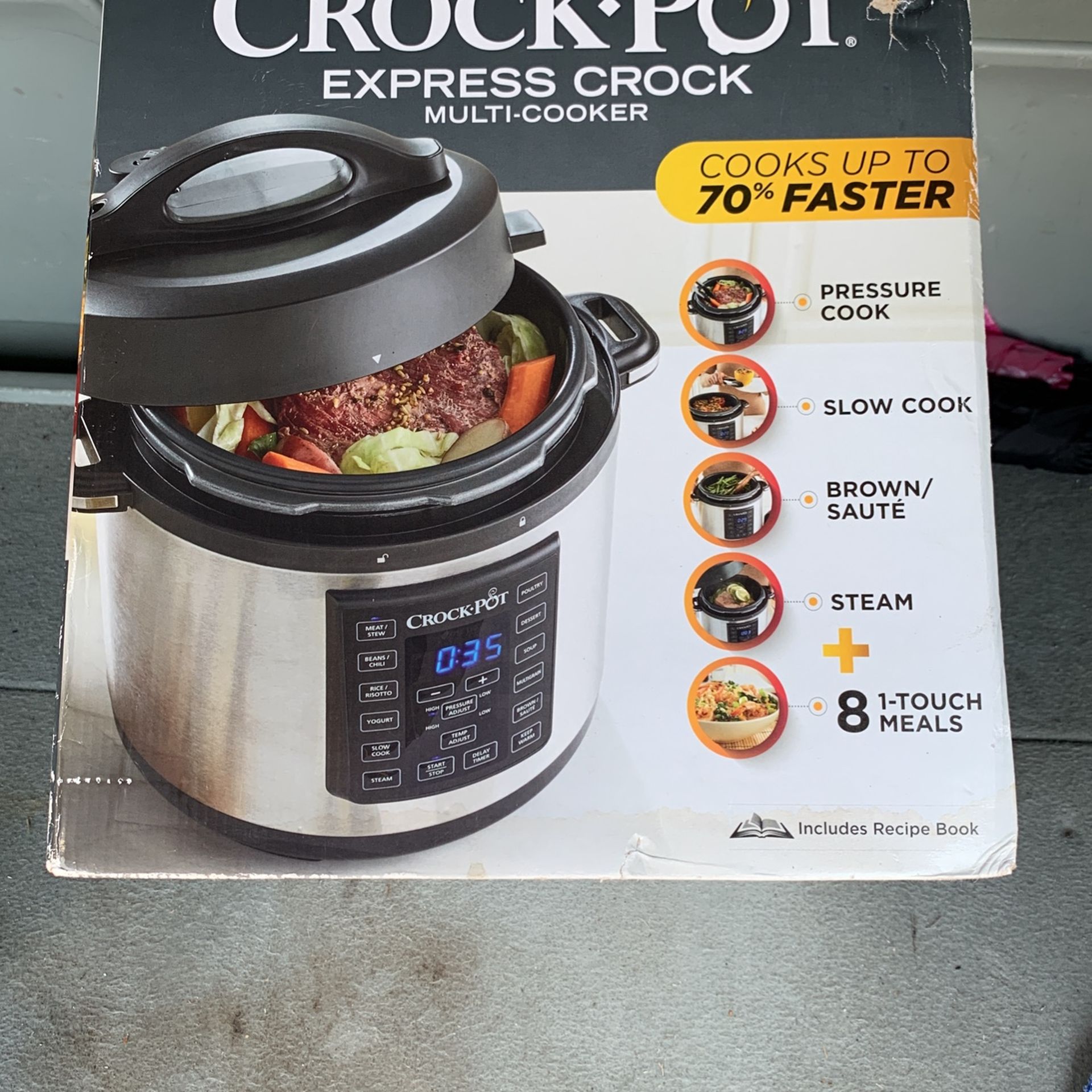 Crock Pot Quart Multi Cooker Pressure Cooker New In Box