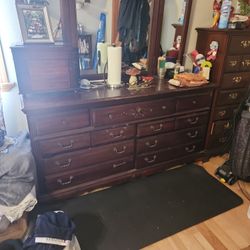 Wood Dresser With Mirror