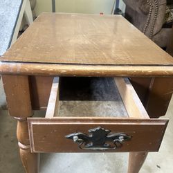 Vintage Side Table With Drawer