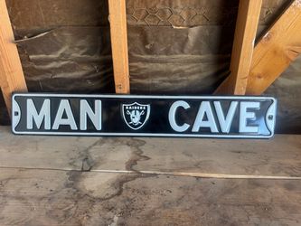 Raiders man cave sign