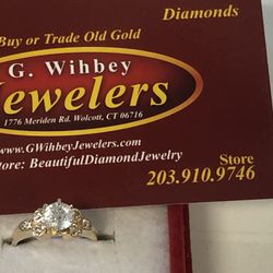 14 Kt Real Gold & CZ Ring