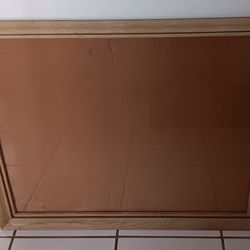 VINTAGE 33 1/2" X 27 1/2" wood frame with glass $10 FIRM