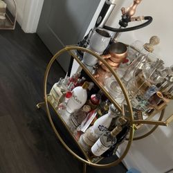 Round Gold Bar cart