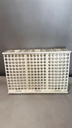 Laboratory Plastic 216-Place 13mm White Test Tube Rack Triple Size