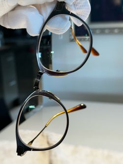 Round Eyeglasses Dita with Gold-Tone Arms
