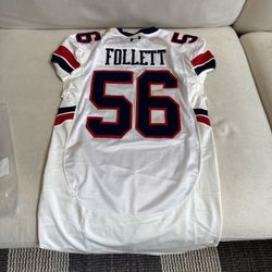Zack Follett LB California 2009 Senior Bowl Game Used Jersey Detroit Lions