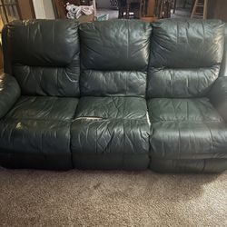 Leather Couch w/ recliners 