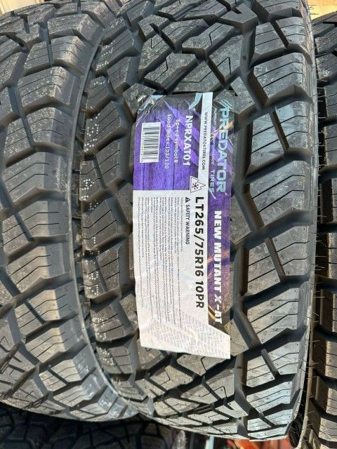 LT 265/75/16 Predator X-AT New Tires