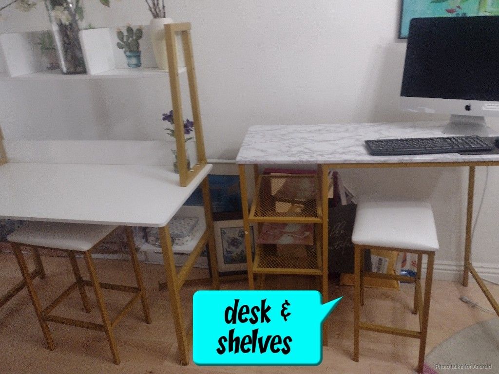$95 Any 2 Items.Desks, Shelves, Dresser , Dining Table, Chairs