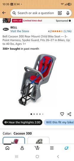 Bell cocoon 300 bike seat