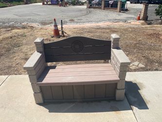 Outdoor pool bench