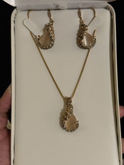 Peacock Necklace & Earrings 
