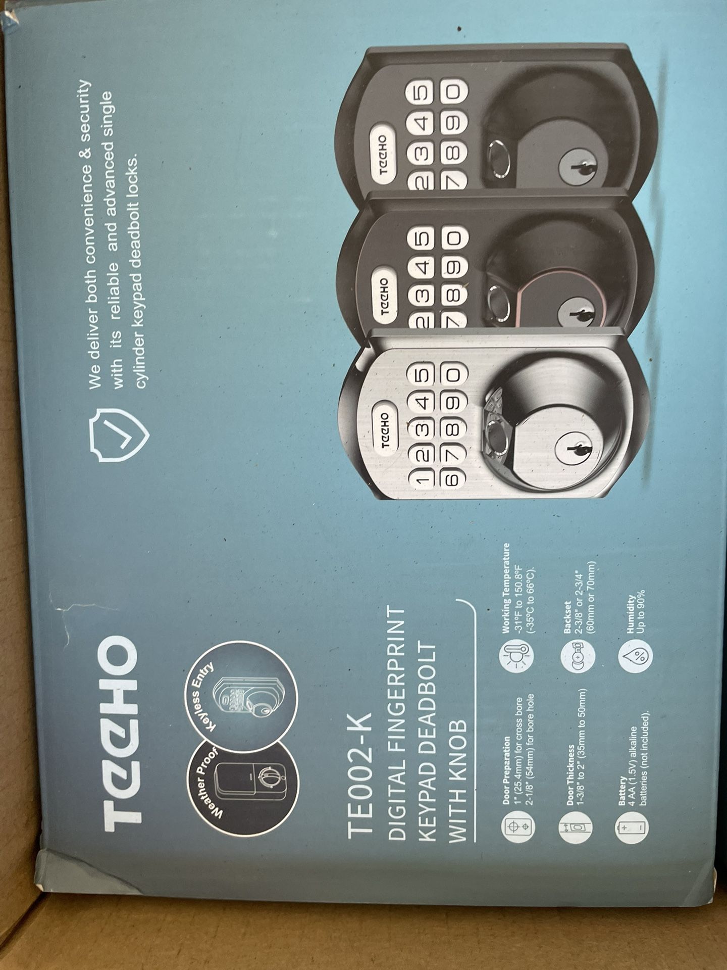 TEEHO TE001 Keyless Entry Door Lock with Keypad - Smart Deadbolt Lock for Front Door with 2 Keys - Auto Lock - Easy Installation - Oil-Rubbed Bronze